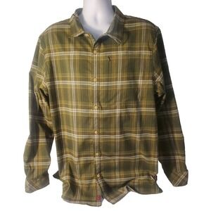 John‎ M Browning Heritage Collection Green Shirt Mens XL Long Sleeve Zip Pocket